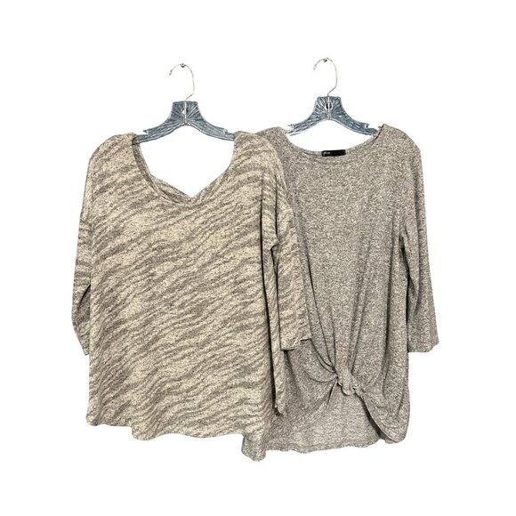 2 Piece Gibson & Bobeau Gray Tops Bundle Size M - Picture 12 of 12